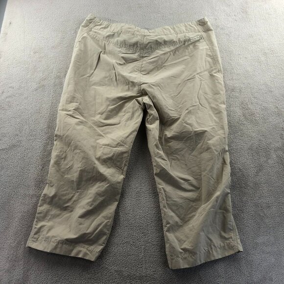 Columbia Womens Capri Pants Medium Outdoors Straight Leg Casual Cropped Tan - Picture 14 of 14
